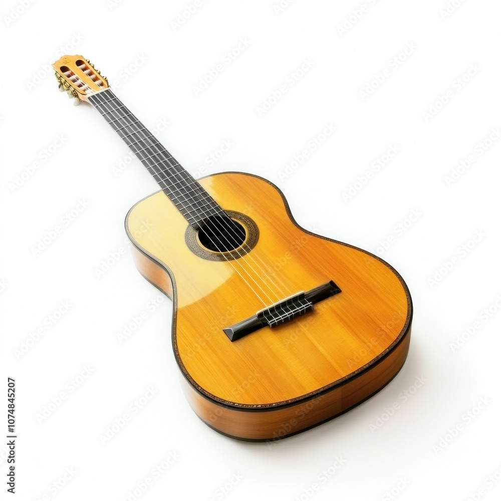 Fototapeta premium acoustic guitar isolated on white