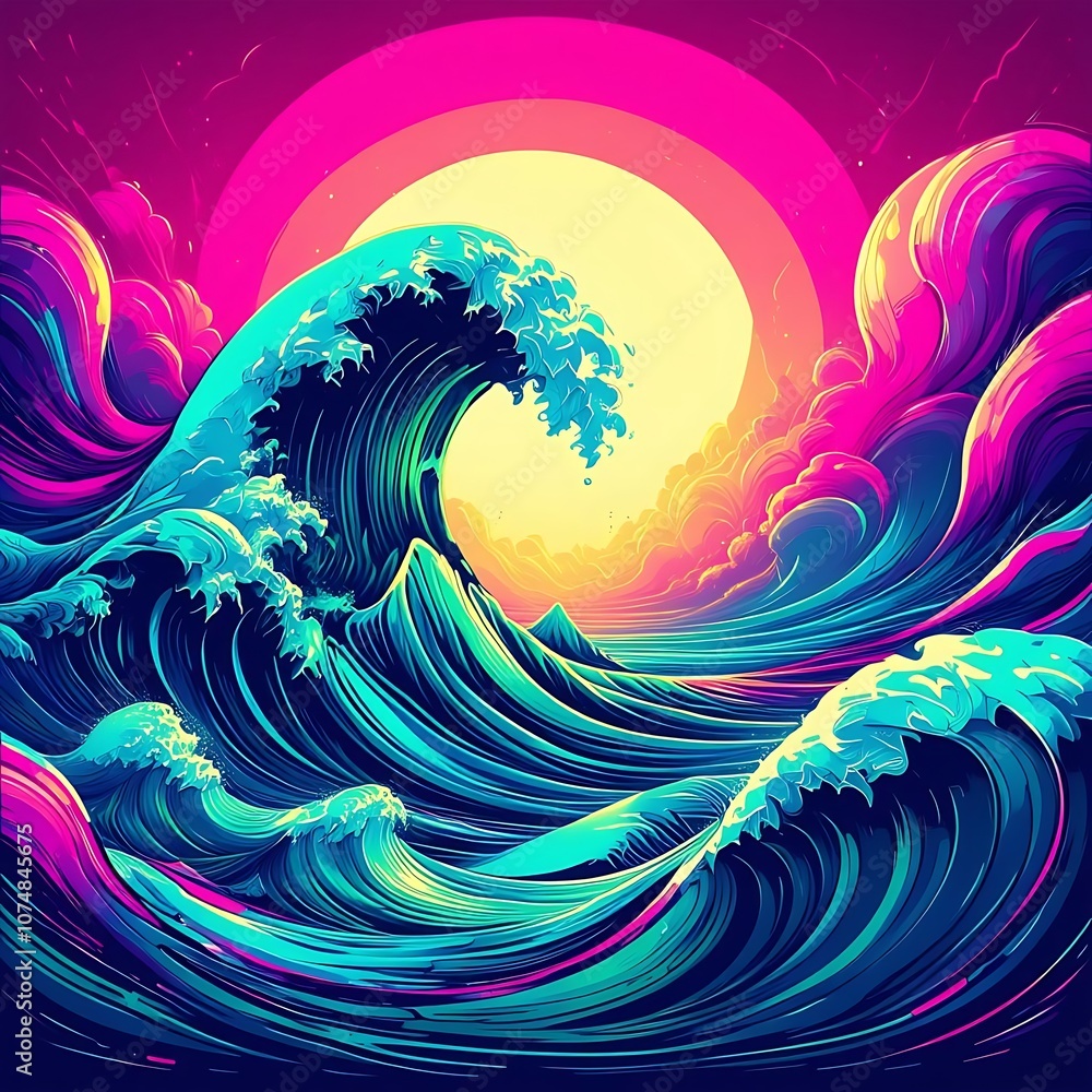 Digital Sunset Wave