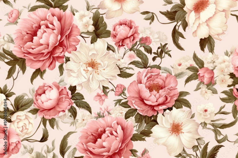 Fototapeta Flower and plant pattern flower rose.