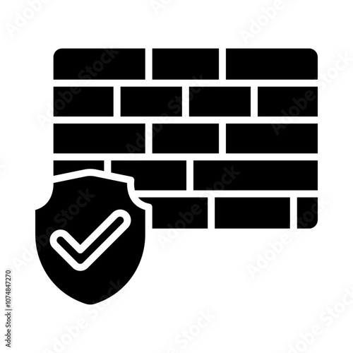 Firewall glyph icon