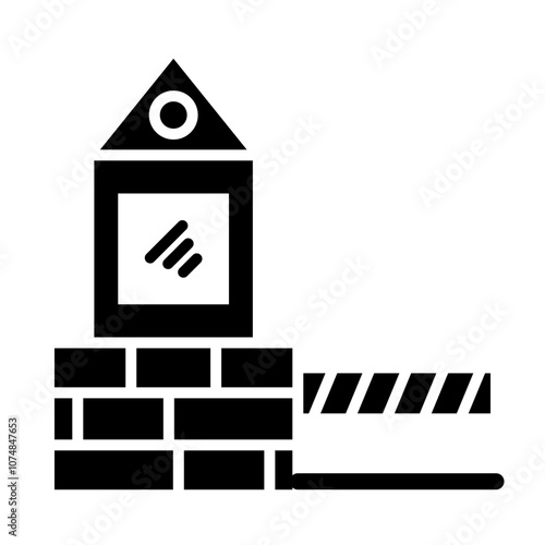 Security Checkpoint glyph icon