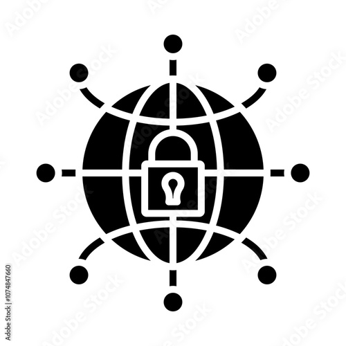 Secure Network glyph icon