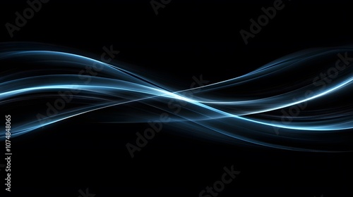 
Modern abstract high-speed light effect. Abstract background with curved beams of light. Technology futuristic dynamic motion. Movement pattern for banner or poster design background concept.