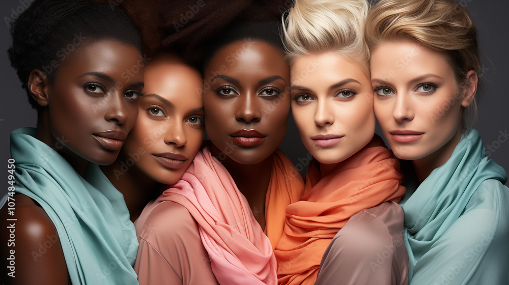Diverse Group of Women Showcasing Beauty and Confidence Diverse Group of Women Showcasing Beauty and Confidence