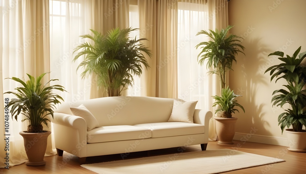 Fototapeta premium Photo modern style interior room 3d illustration