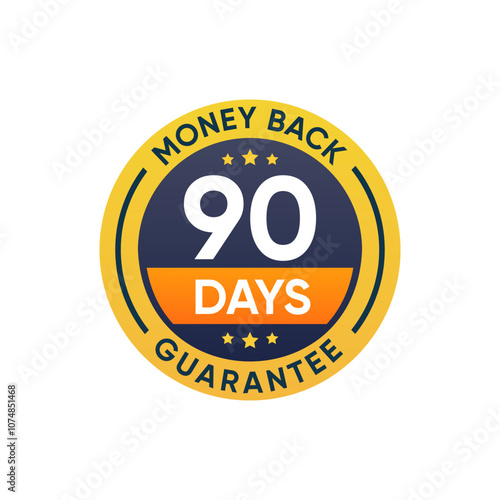 90 days money back guarantee badge warranty sign vector design