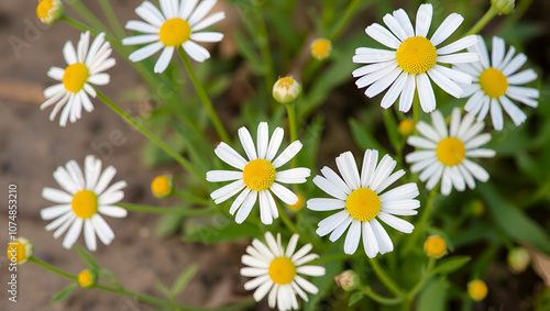 Chamomile Matricaria recutita is widely used for the herbal product photo