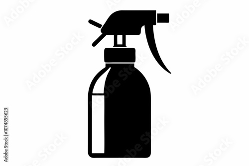 Spray bottle vector icon, Clean spray bottle silhouette, Spray bottle symbol
