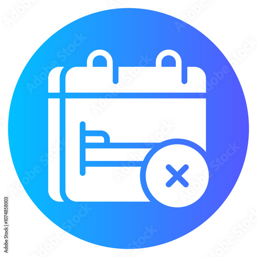 cancel booking gradient icon
