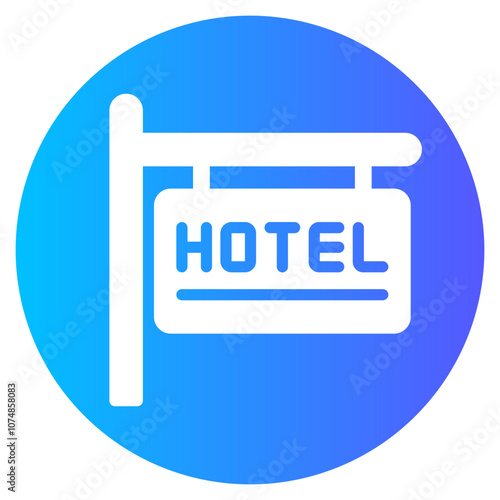 hotel gradient icon
