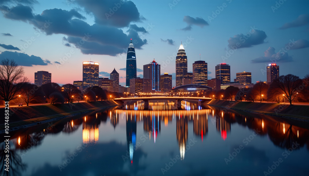 City Skyline at Dusk