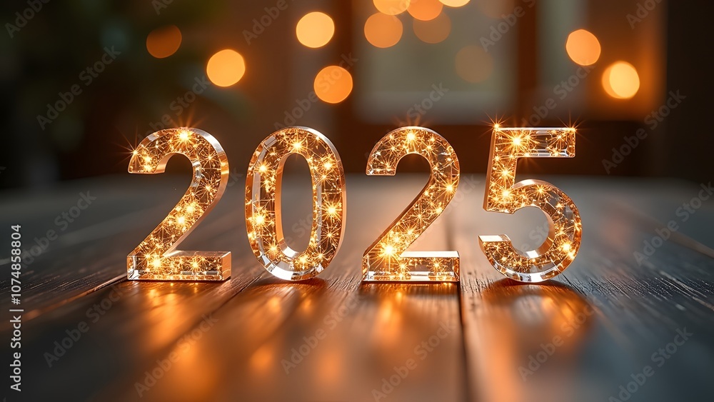 The sparkling numbers 2025 beautifully symbolize the muchanticipated New Year celebrations and fresh new beginnings The sparkling numbers 2025 beautifully symbolize the muchanticipated New Year celebrations and fresh new beginnings