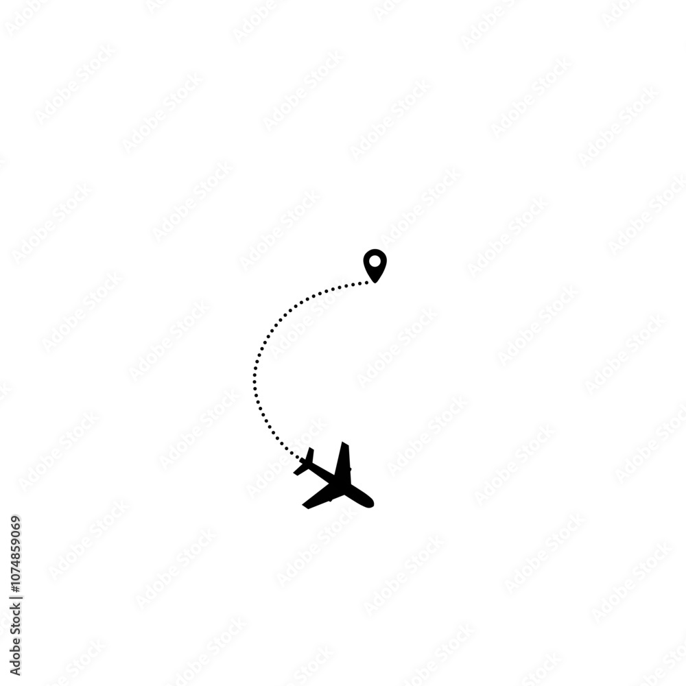 Airplane line path Airplane line path