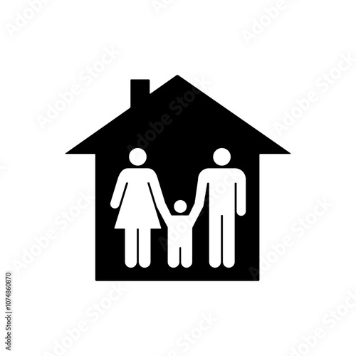 Family, House icon. Simple vector sign.