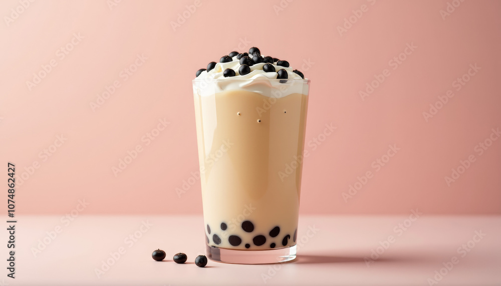 Creamy Bubble Tea with Black Boba Creamy Bubble Tea with Black Boba