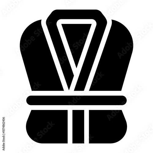 bath robe glyph icon