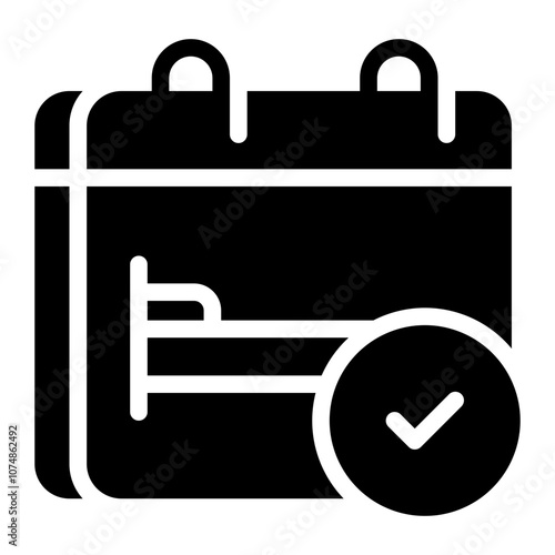 booking glyph icon