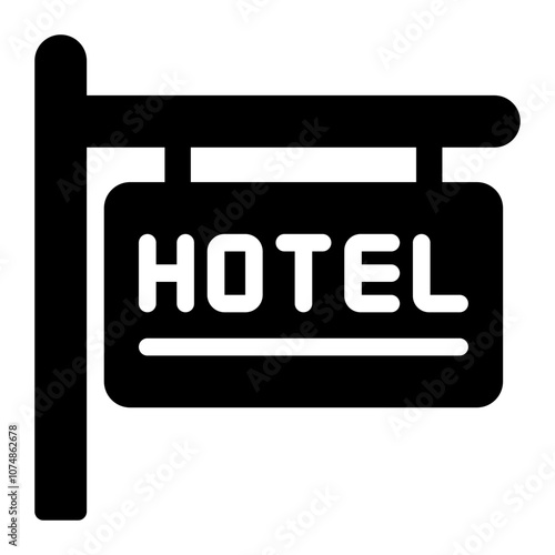 hotel glyph icon