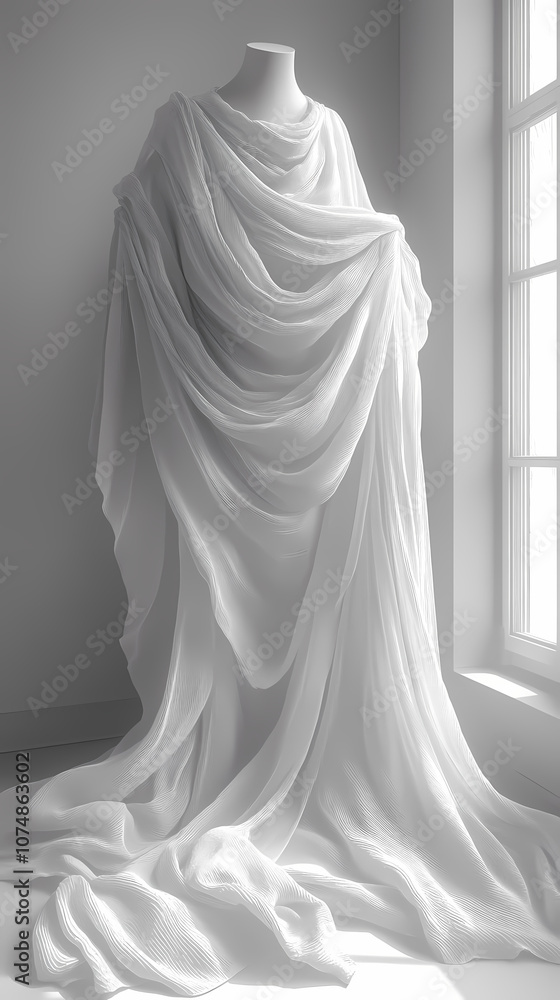 Abstract textures flowing white cloth background 3d rendering Abstract textures flowing white cloth background 3d rendering