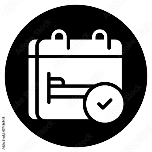 booking glyph icon