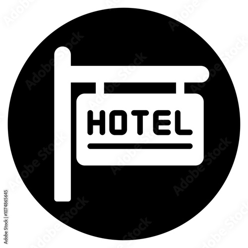 hotel glyph icon