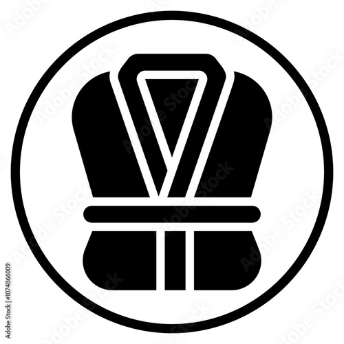 bath robe glyph icon