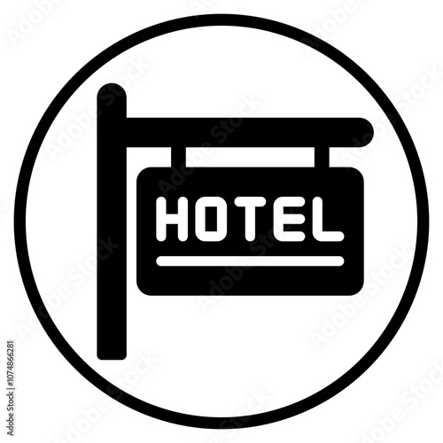 hotel glyph icon