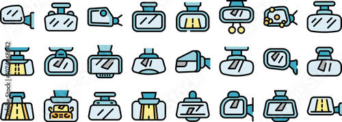 Different types of rearview mirrors ensuring safe driving by providing clear view of the road behind