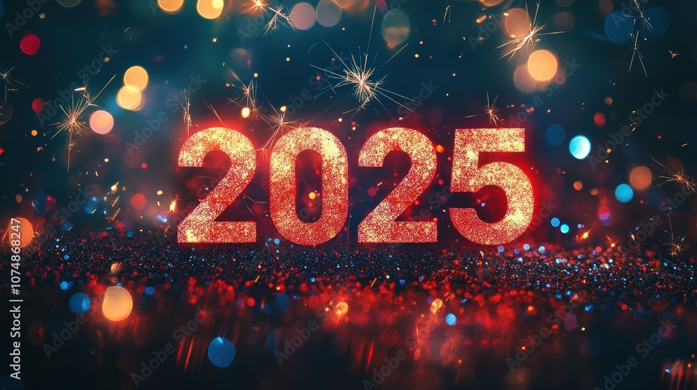 2025 New Year Celebration with Glitter and Sparkles 2025 New Year Celebration with Glitter and Sparkles