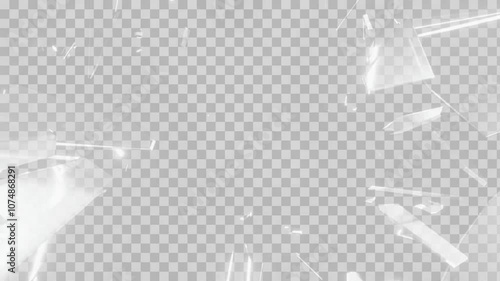 Breaking glass motion graphics. breaking glass on transparent background. Popup design element for videos and clips. Broken glass with cracks on transparent background.	
