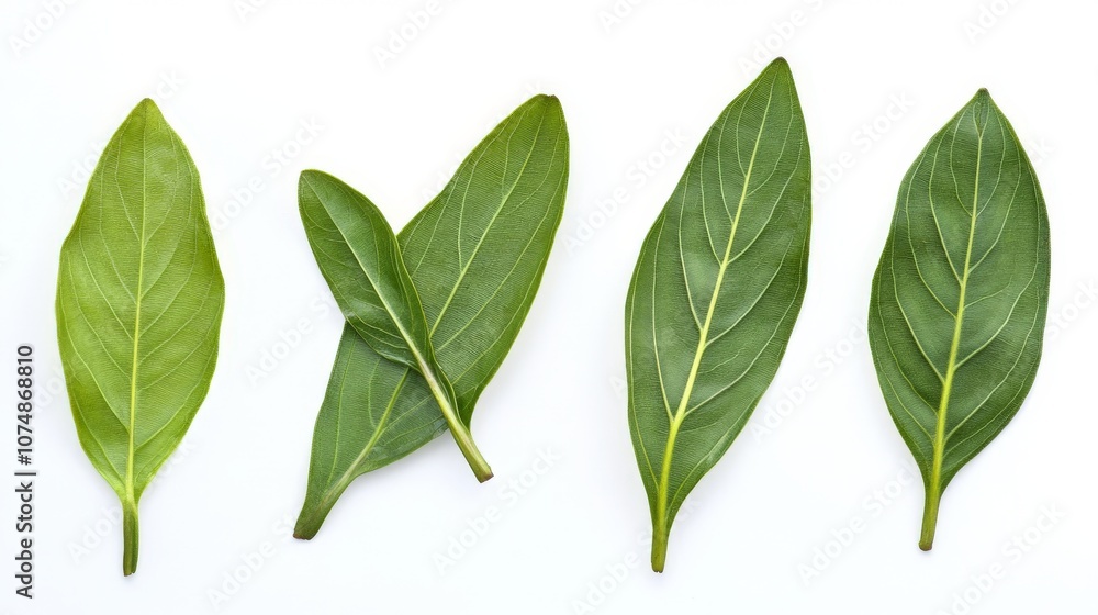 Unique Leaves on Soft White Background Unique Leaves on Soft White Background