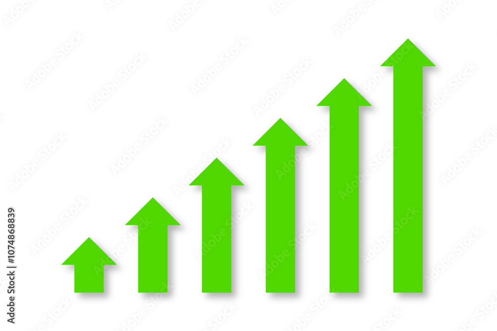 Financial incline growth upward arrow trend background, presentation with chart and arrows Financial incline growth upward arrow trend background, presentation with chart and arrows