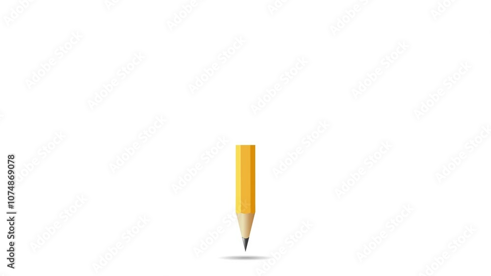 Animation of a pencil as a tree, concept of ecology, recycling. 4k UHD video. Animation of a pencil as a tree, concept of ecology, recycling. 4k UHD video.
