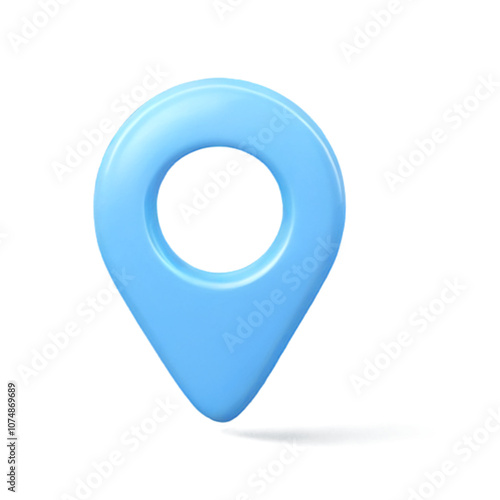 Free Download A blue location marker symbolizing navigation and mapping in a digital context - GFXLoad