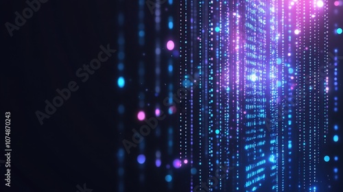 Explore the vibrant visualization of digital light patterns in modern design