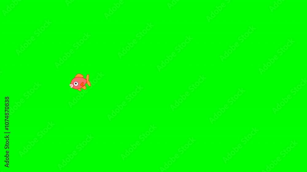 Fish rush, jump out of water. Flying fishes escape animation. 2D ...
