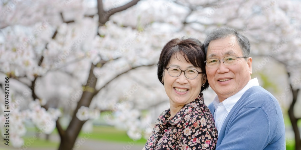 Japanese couple happy portrait outdoors. Japanese couple happy portrait outdoors.