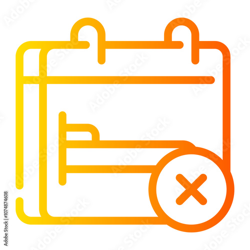 cancel booking gradient icon