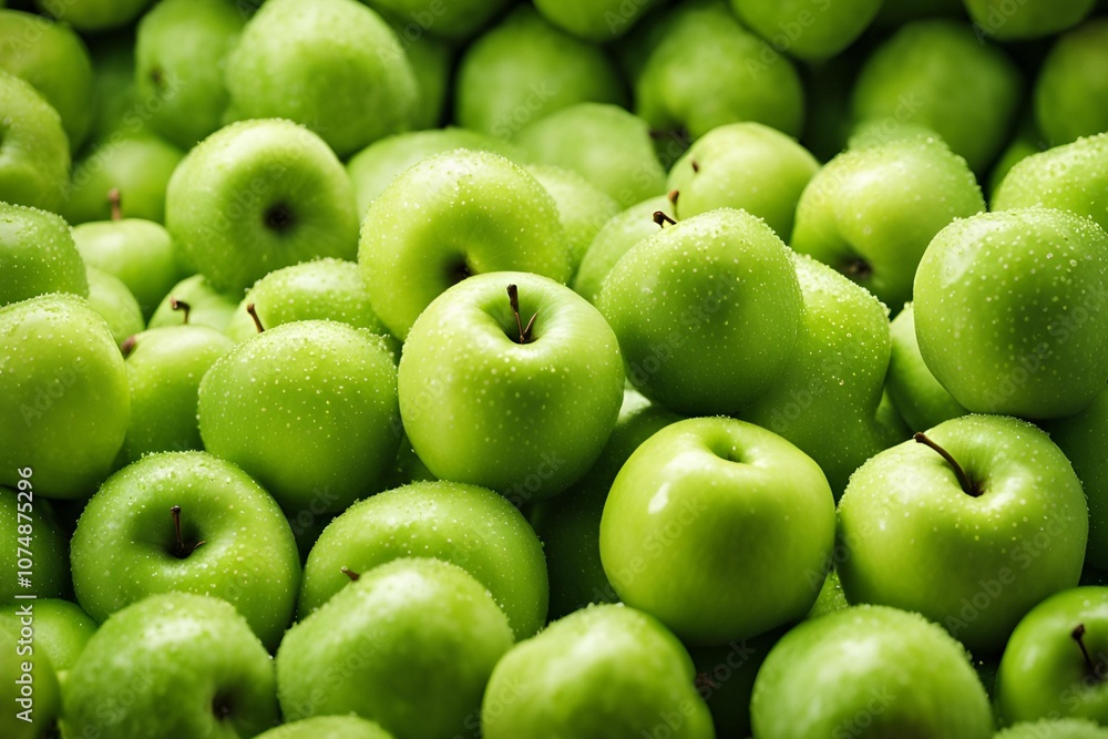 Close-up View of Green Apples Close-up View of Green Apples