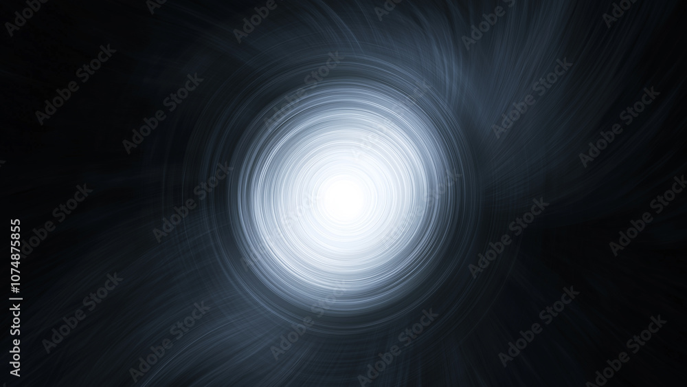Bright Center Glow: Intense White Light Fading into Darkness Bright Center Glow: Intense White Light Fading into Darkness