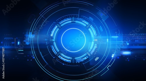
blue Abstract technology background circles digital hi-tech technology design background. concept innovation. vector illustration