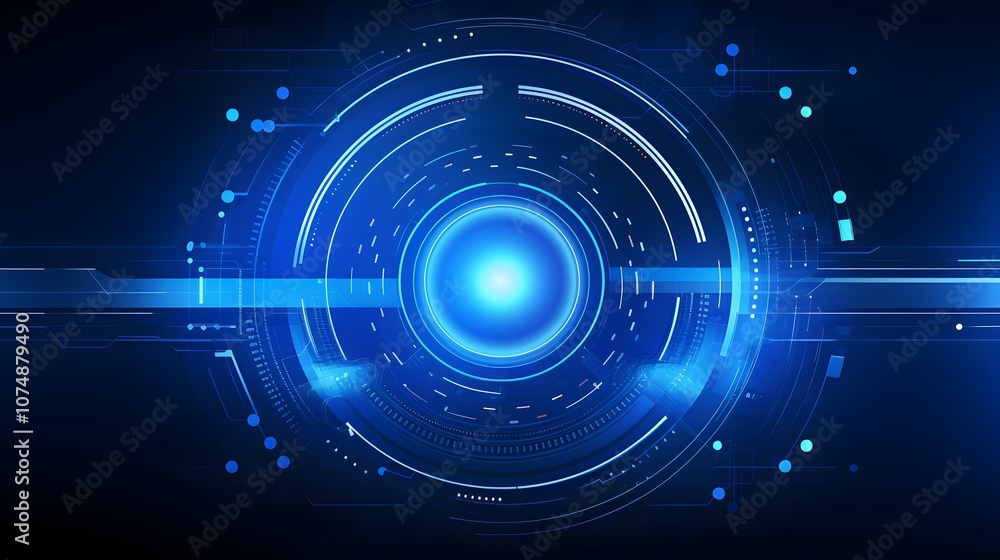 Fototapeta premium blue Abstract technology background circles digital hi-tech technology design background. concept innovation. vector illustration