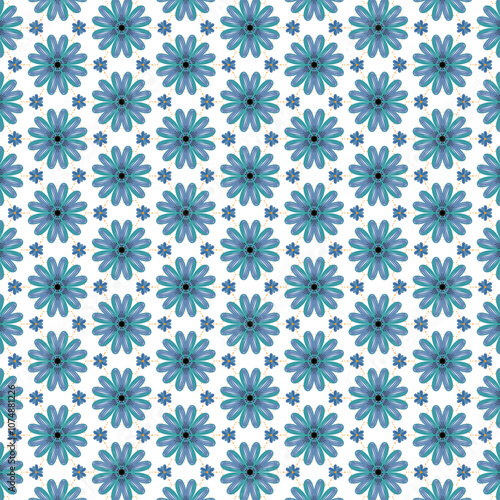 Seamless Floral Fabric Pattern – Ideal for Textiles, Wallpaper, and Home Decor