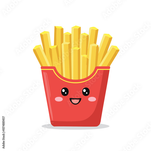 French Fries Food Eat Meal Cuisine Animation Kawaii Character
