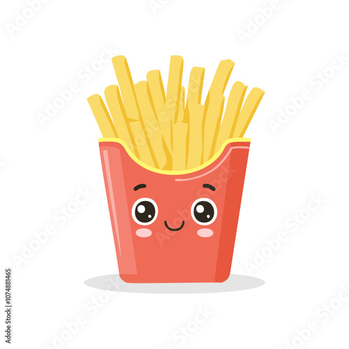 French Fries Food Eat Meal Cuisine Animation Kawaii Character
