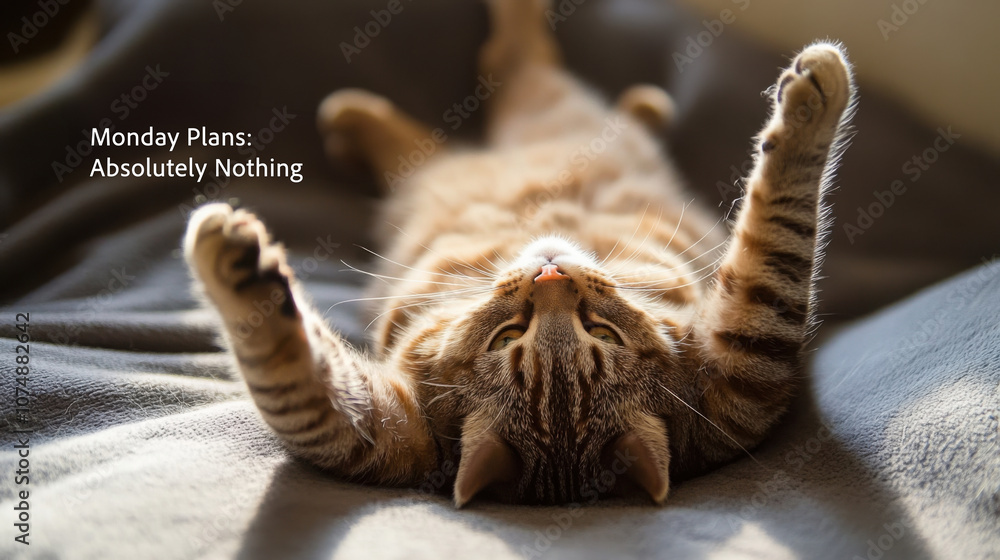 Lazy cat lounging with paws up - cute feline relaxation photo for humor and cat lovers Lazy cat lounging with paws up - cute feline relaxation photo for humor and cat lovers