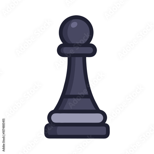 Vector Flat Chess Pawn Icon illustration