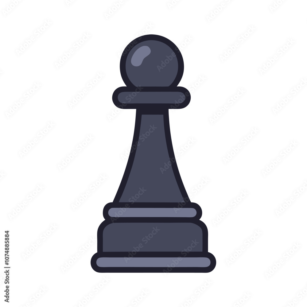 Vector Flat Chess Pawn Icon illustration Vector Flat Chess Pawn Icon illustration