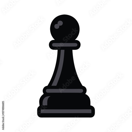 Vector Flat Chess Pawn Icon illustration