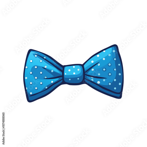 Vector illustration Blue bow tie illustration